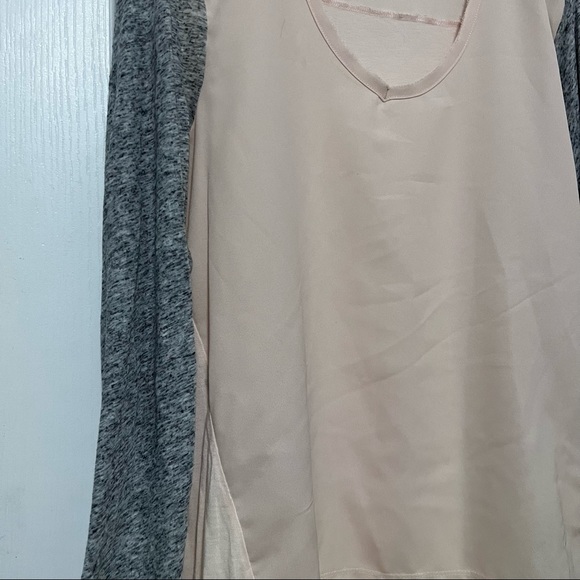 NWT Calvin Klein jeans pink and gray top. High low Size Medium - Picture 8 of 9